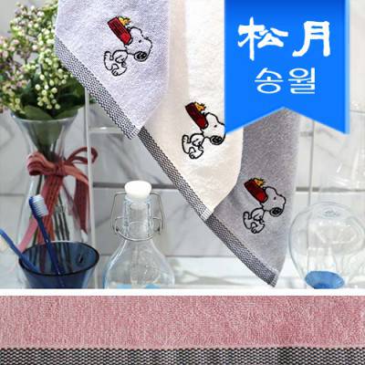 [송월타올]스누피 블럭블랙34고리 45g