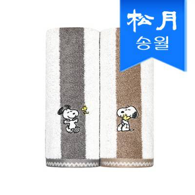 송월 스누피 멜로우 스트라이프 1매 세면타월 기념수건 답례품