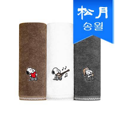송월 스누피 멜로우 심플무지 1매 세면타월 기념수건 답례품