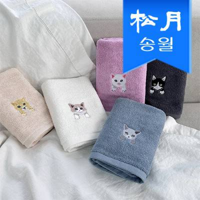 [송월타올] 야옹프렌즈 세면타월 1장 기념수건 답례품
