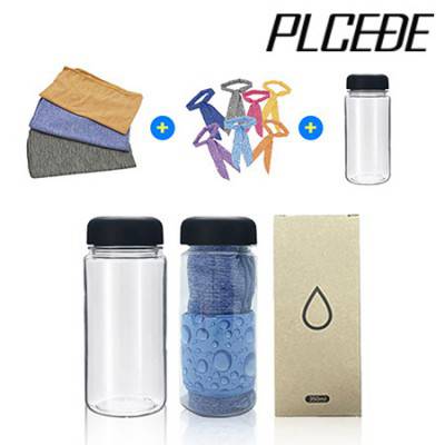 [플씨드] 마블 쿨타올 + 국산 물방울 쿨스카프 + 보틀350ml 세트