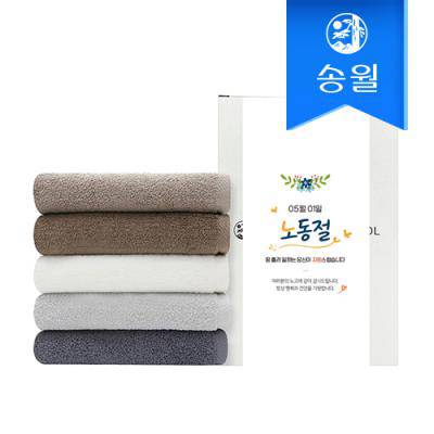 [송월타올] 노동절 기념선물 뉴컬러무지 1매 선물세트 기념수건 답례품