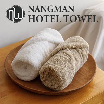 라라퓨어 낭만호텔타올 국내생산 포근한 순면 타올 화이트/베이지 170g