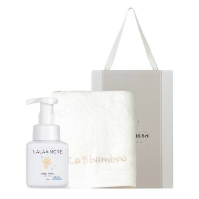 라라퓨어 시트러스향 핸드워시 250ml 밤부 세면타올 180g 2P 손가는 마음 선물세트