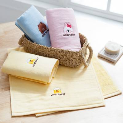 캐릭터수건 기념수건 라인 거즈세면 110g 수건 고급 타올 호텔수건 L09