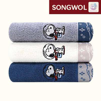 송월타올 스누피 스페이스40 160g 코마사 수건 30수 캐릭터 타월