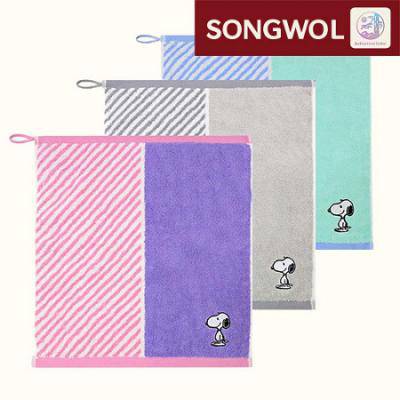 송월타올 스누피 스플릿36 55g 면 고리수건 30수 캐릭터 핸드타월