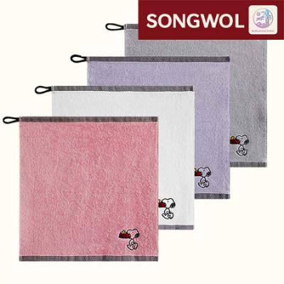 송월타올 스누피 블럭블랙 주방타올 45g 면 고리수건 20수 핸드타월