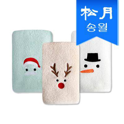 [송월타올] 크리스마스 루돌프 눈사람 산타 1매