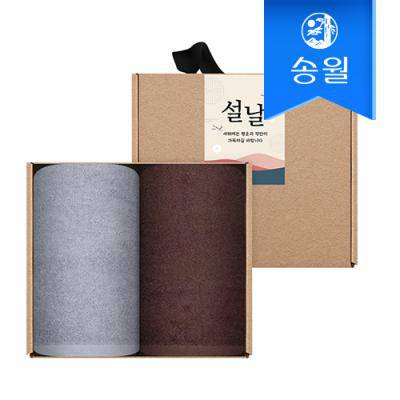 [송월타월] 명절 설날 새해 신년 핸드타올 크라프트세트(항균고리2p+스티커)