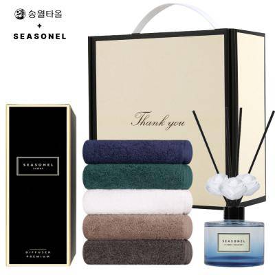 시즈넬 호텔 선물세트 디퓨저 120ml+송월 40수 포인트40 200g