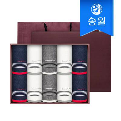 [송월타월] 카운테스마라 포라인세면 10매 세면타올 선물세트(쇼핑백)