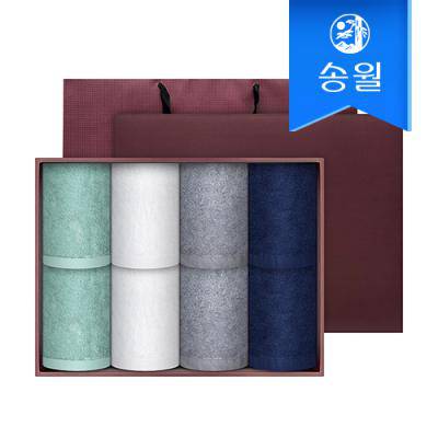 [송월타월] 렝스턴 8매 세면타올 선물세트(쇼핑백)