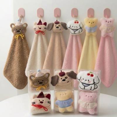 인형 핸드타올 투명 박스 포장 극세사 판촉 선물 선생님 생일 수건 구디백 핸드 타올 주방 행주 준비물
